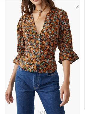 I Found You Print Blouse Free People